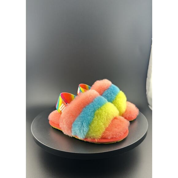 UGG Fluff Yeah Slide Peach Bliss Multi (Toddler)
